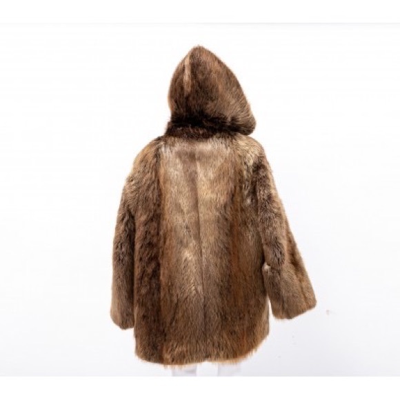 VINTAGE REVILLON BLONDE BEAVER FUR HOODED COAT - Picture 2 of 12